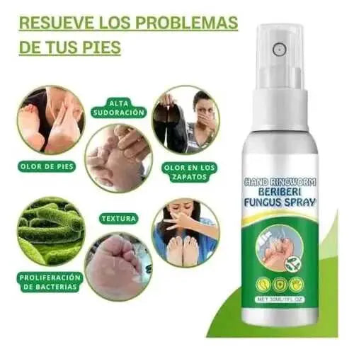 Deshazte del hongo en tus pies/Spray antifúngico de acción rápida