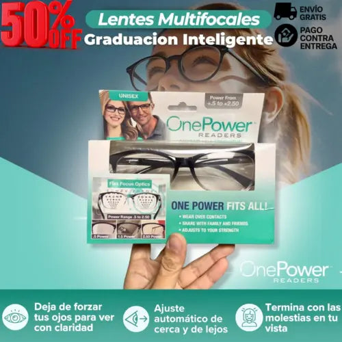 Lentes Multifocales con graduación inteligente OnePower