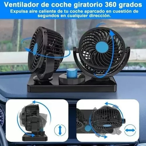 Ventilador Duo 360 - Aire Fresco en Tu Auto al Instante