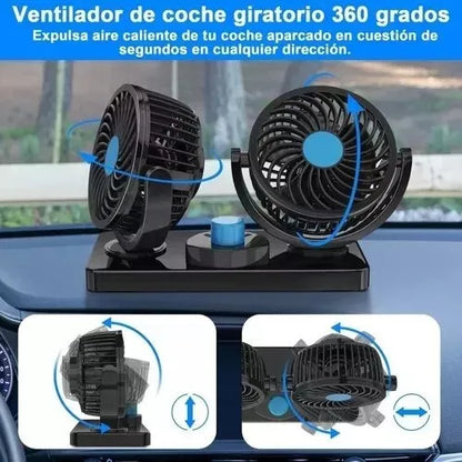 Ventilador Duo 360 - Aire Fresco en Tu Auto al Instante